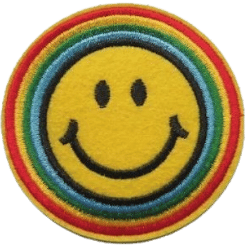 vintage smiley face sticker